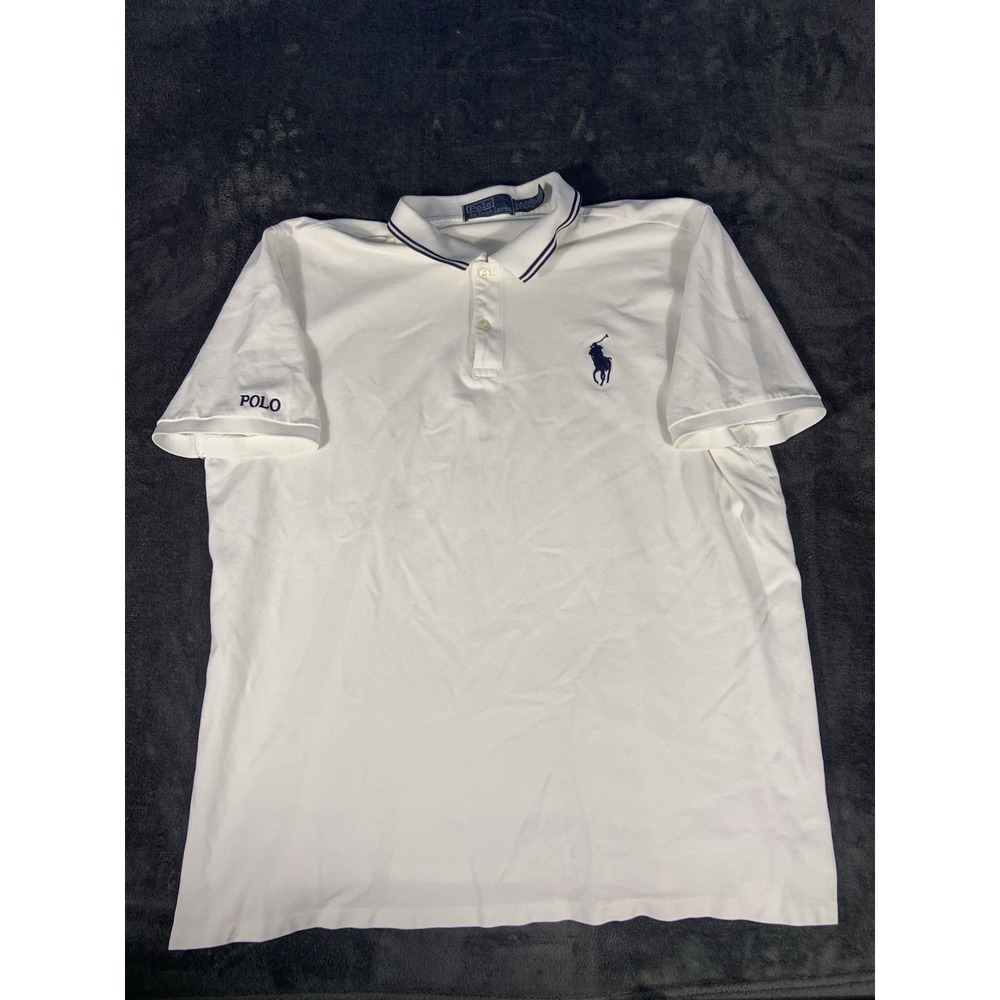Polo Ralph Lauren Men's White Big Pony Polo Shirt Size XXL Embroidered
